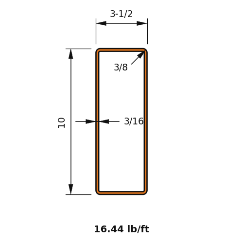 HSS10x3.5x.1875