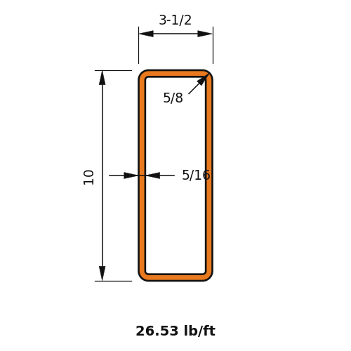 HSS10x3.5x.3125