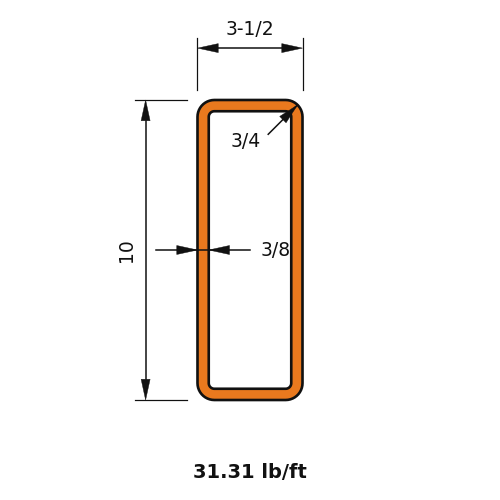 HSS10x3.5x.375