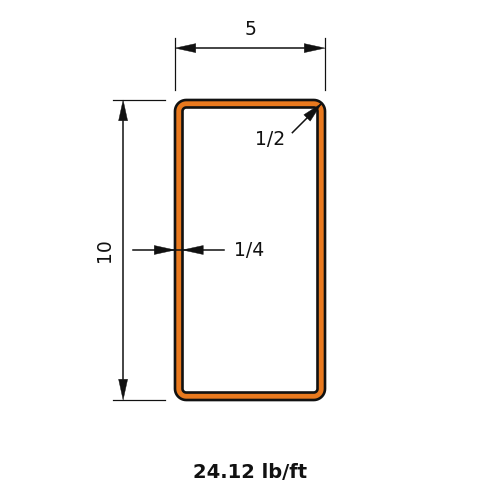HSS10x5x.25