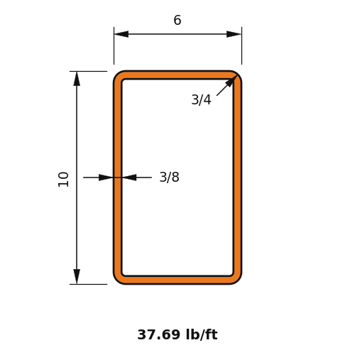 HSS10x6x.375