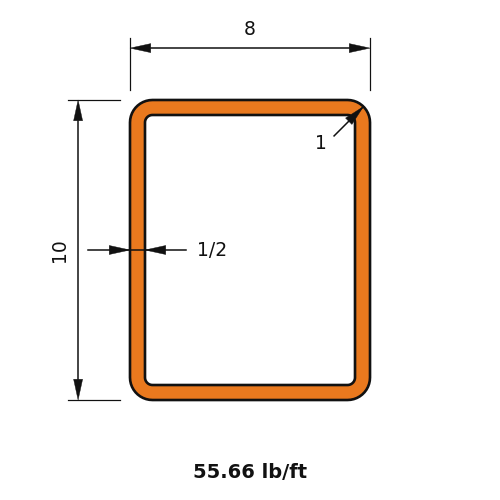 HSS10x8x.5