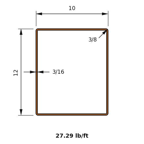 HSS12x10x.1875