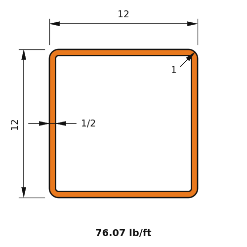 HSS12x12x.5