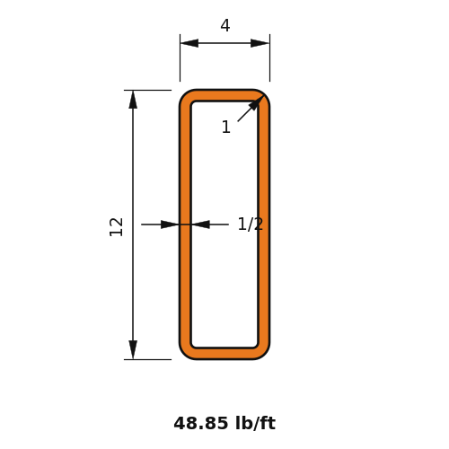 HSS12x4x.5