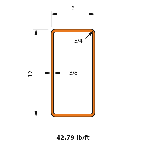 HSS12x6x.375