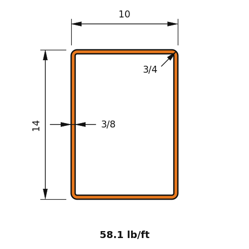 HSS14x10x.375