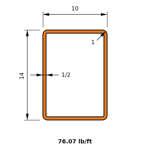 HSS14x10x.5