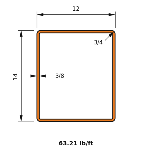 HSS14x12x.375