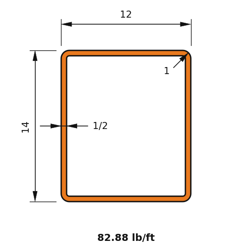 HSS14x12x.5