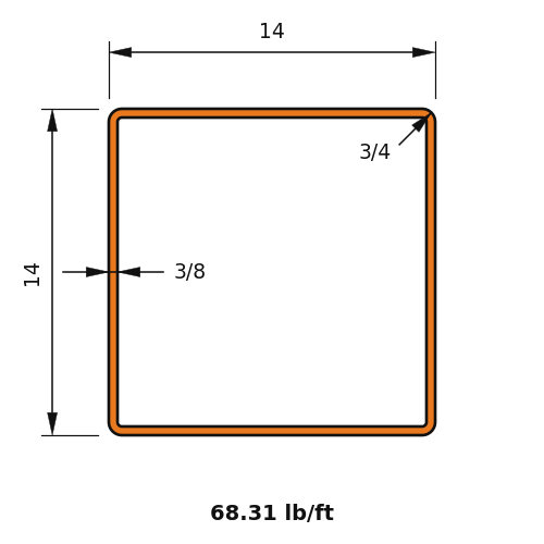 HSS14x14x.375