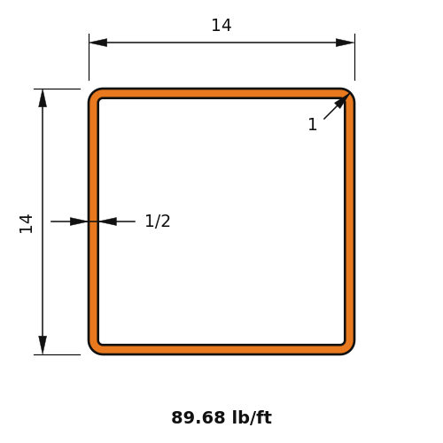 HSS14x14x.5