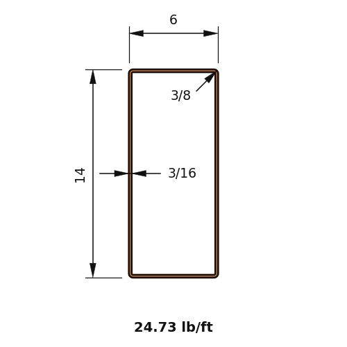 HSS14x6x.1875