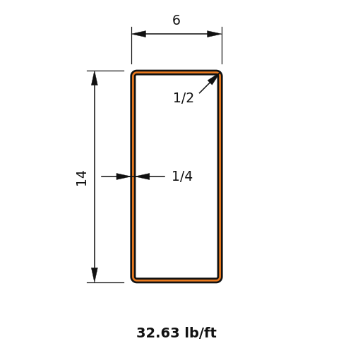 HSS14x6x.25