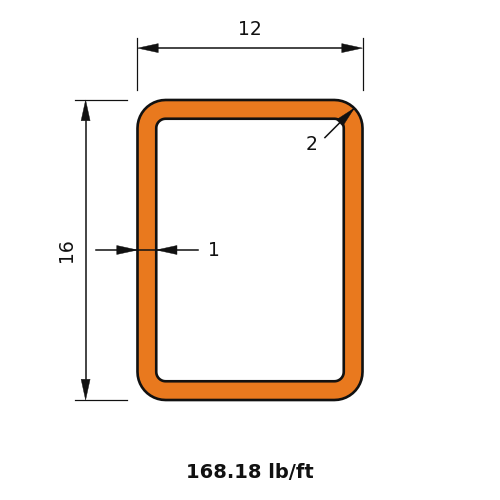 HSS16x12x1