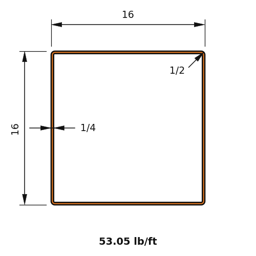HSS16x16x.25