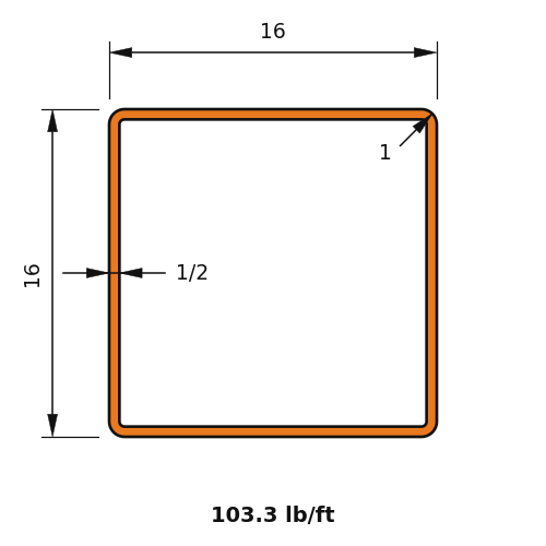 HSS16x16x.5