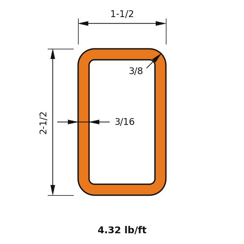 HSS2.5x1.5x.1875