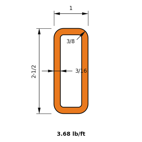 HSS2.5x1x.1875