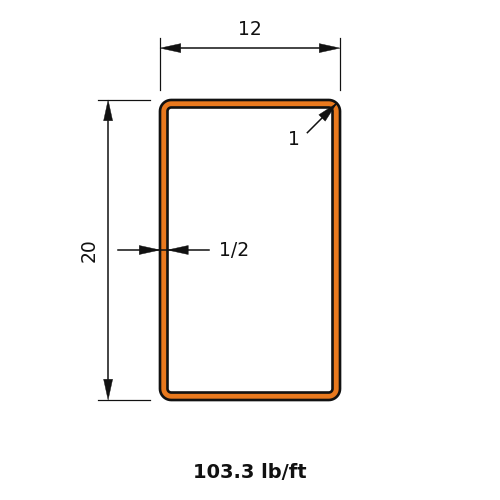 HSS20x12x.5
