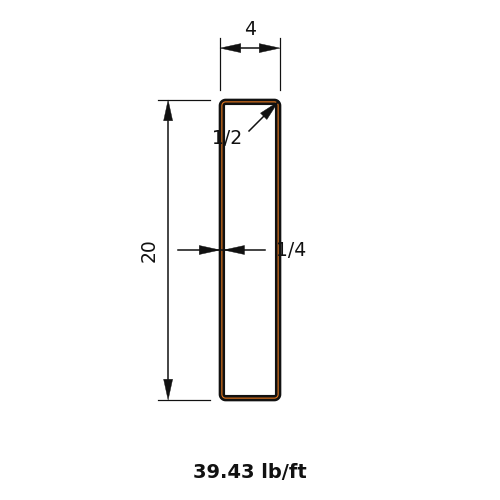 HSS20x4x.25