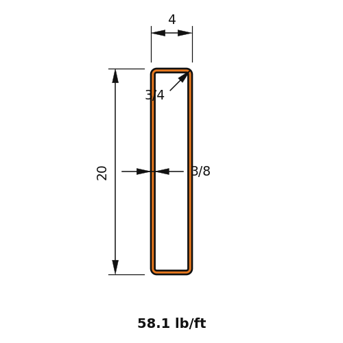 HSS20x4x.375