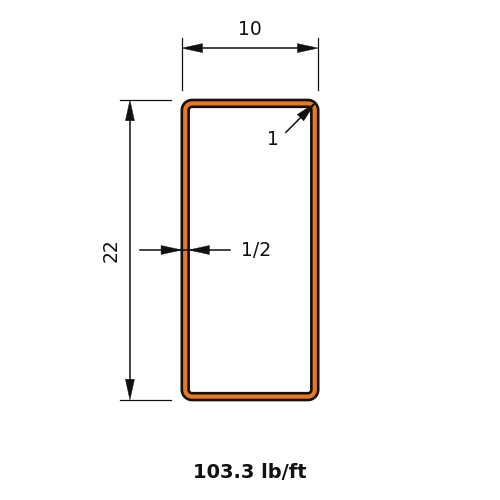 HSS22x10x.5