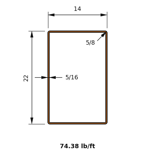 HSS22x14x.3125