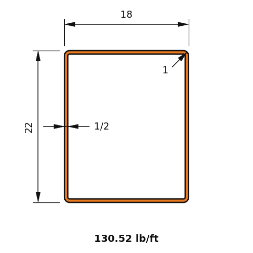 HSS22x18x.5