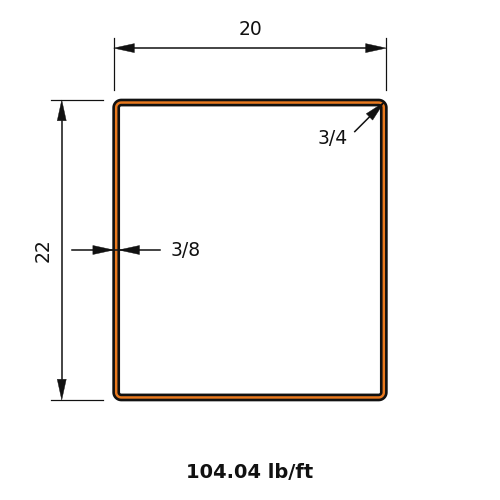 HSS22x20x.375