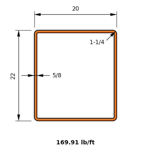 HSS22x20x.625