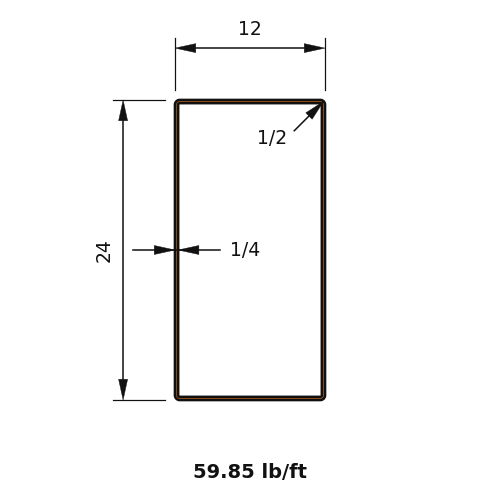 HSS24x12x.25