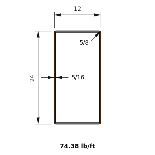 HSS24x12x.3125