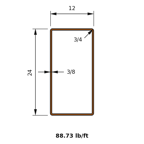 HSS24x12x.375