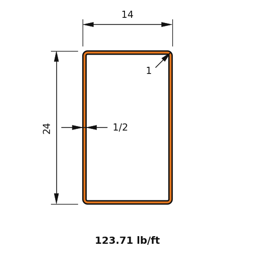 HSS24x14x.5