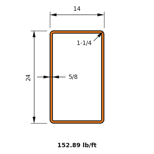 HSS24x14x.625
