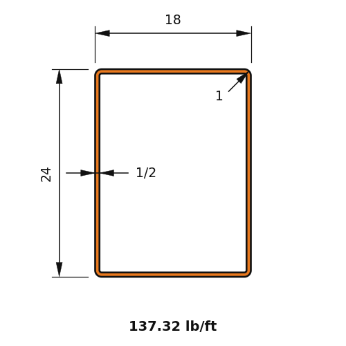 HSS24x18x.5
