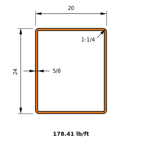 HSS24x20x.625