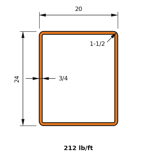 HSS24x20x.75