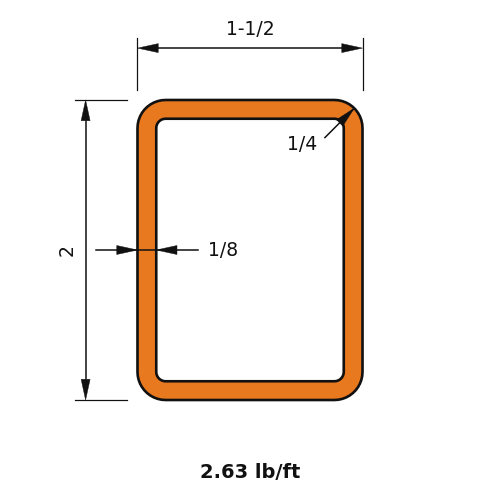 HSS2x1.5x.125
