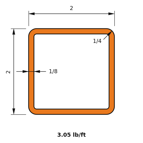 HSS2x2x.125