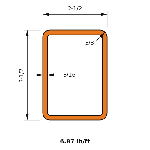 HSS3.5x2.5x.1875