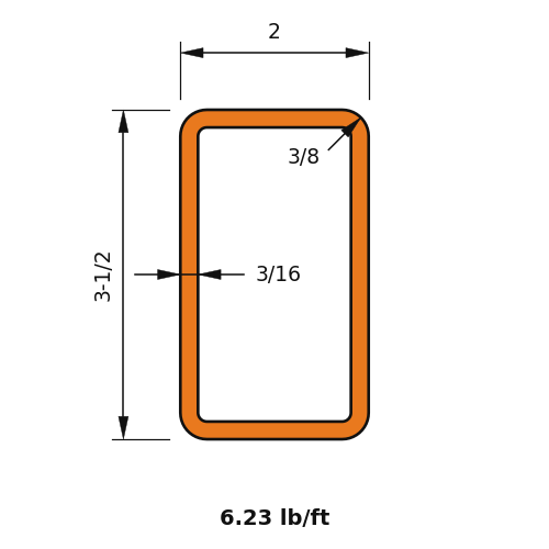 HSS3.5x2x.1875