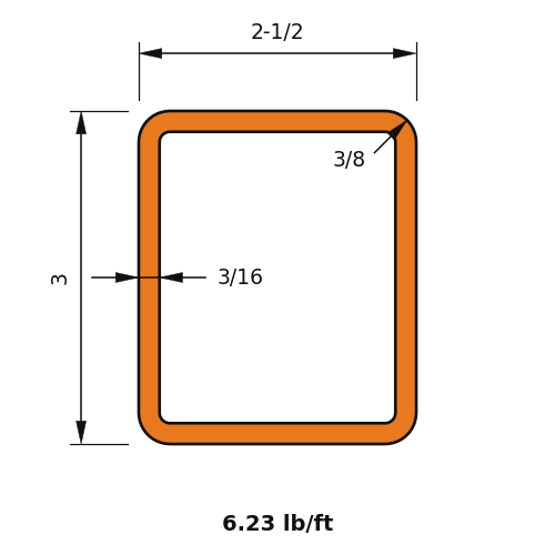 HSS3x2.5x.1875