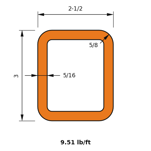 HSS3x2.5x.3125