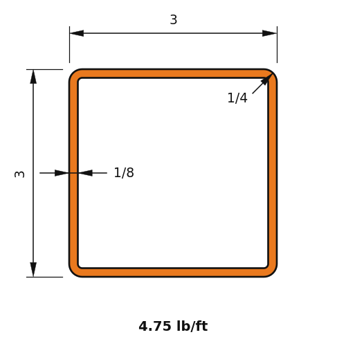 HSS3x3x.125