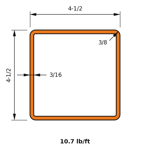 HSS4.5x4.5x.1875