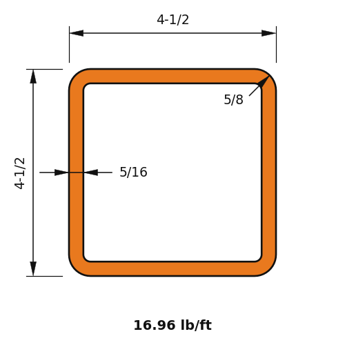 HSS4.5x4.5x.3125