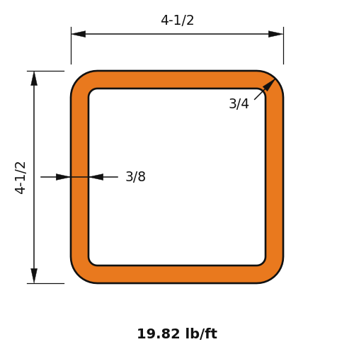 HSS4.5x4.5x.375