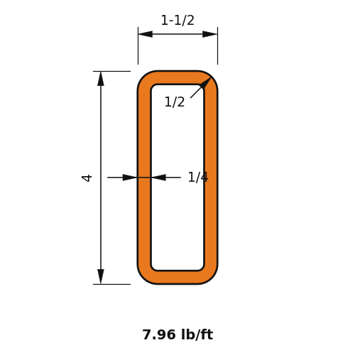 HSS4x1.5x.25